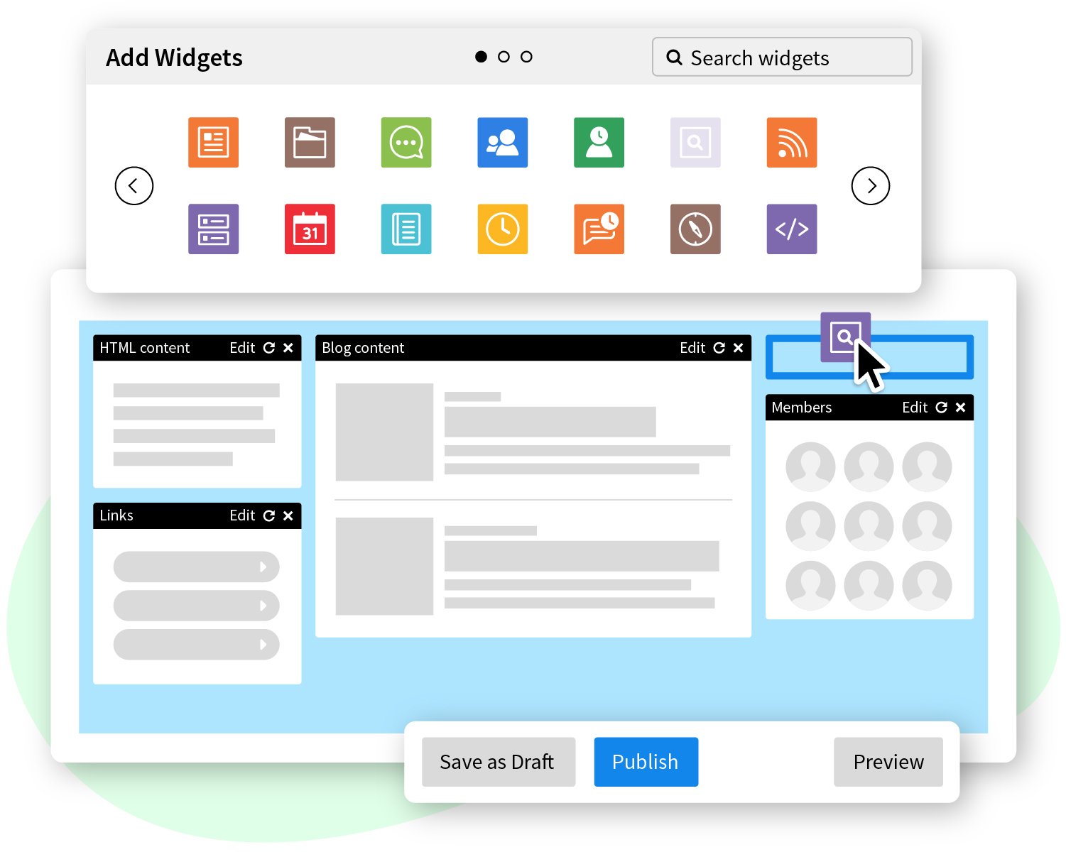 customizing intranet with widgets