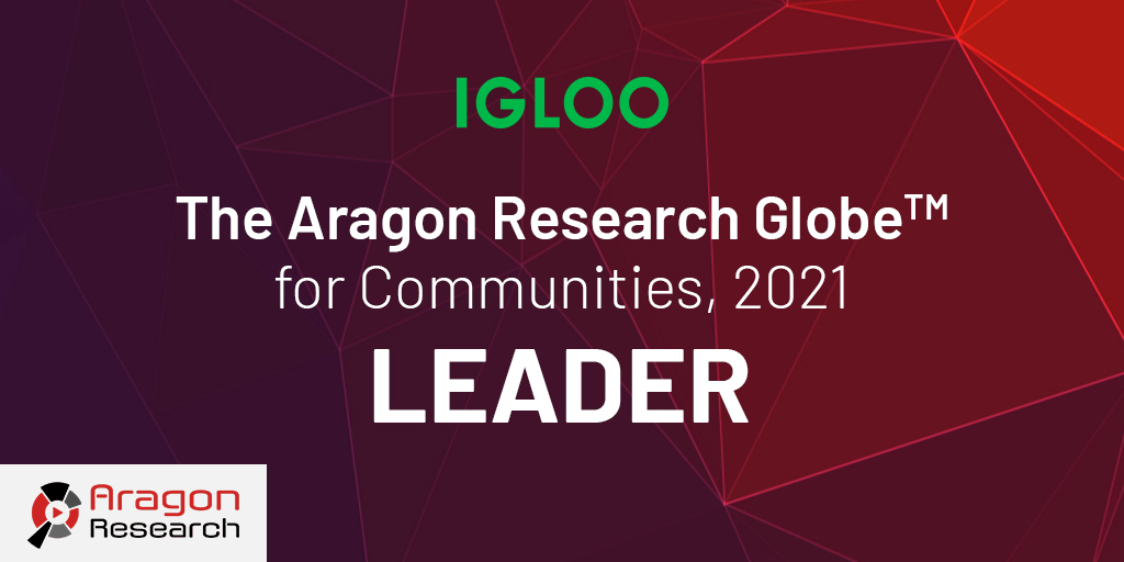 Aragon Research names Igloo a leader in the GlobeTM for Communities, 2021